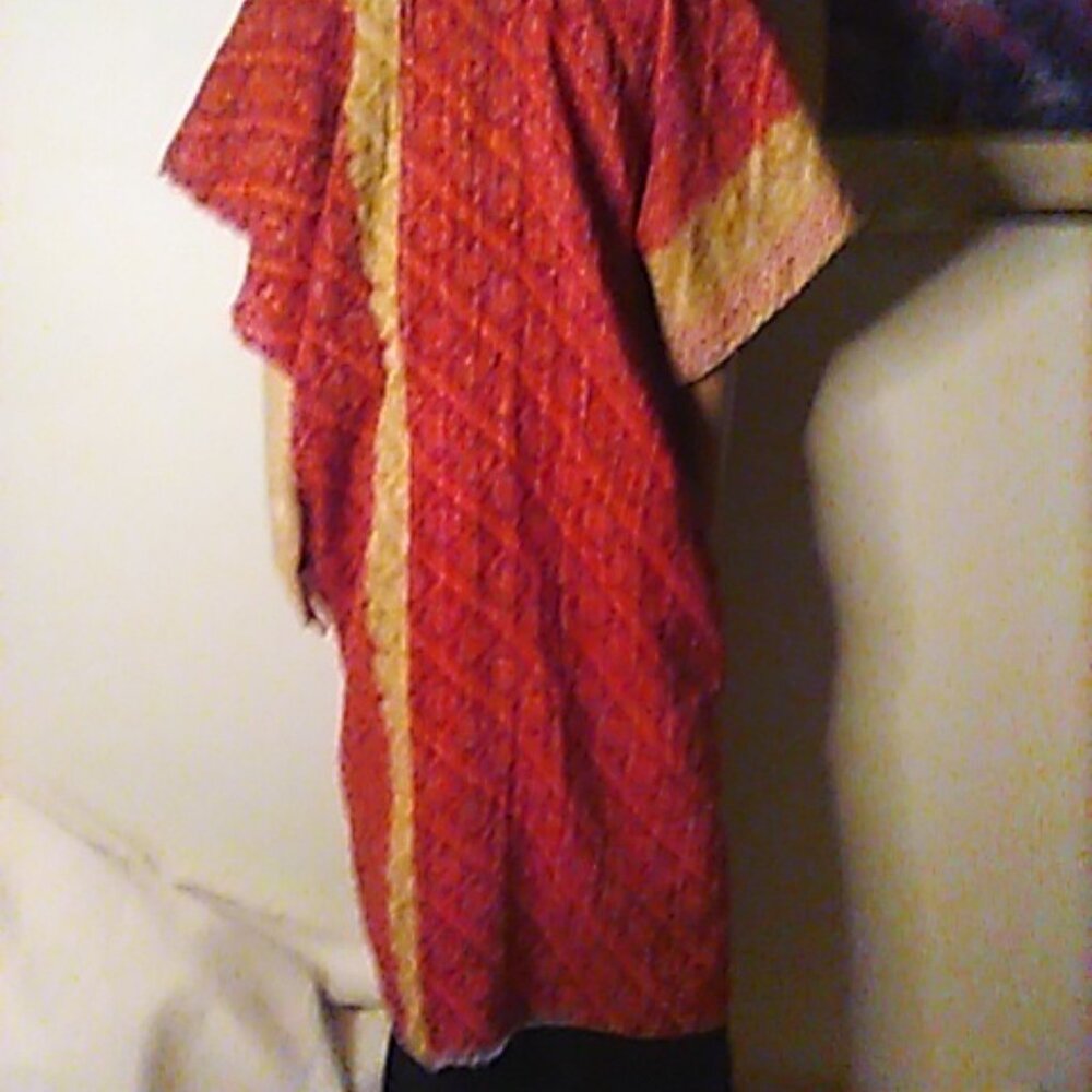 Kantha "Free Spirit" Long Kimono Reversible XL & Under Peacocks Handmade New - Picture 15 of 16
